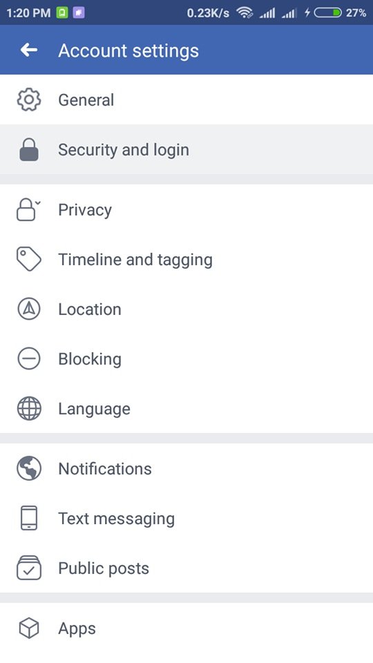 facebook Security and login facebook two-step verification