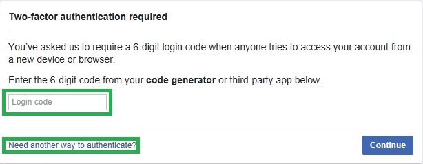 Facebook code generator not working