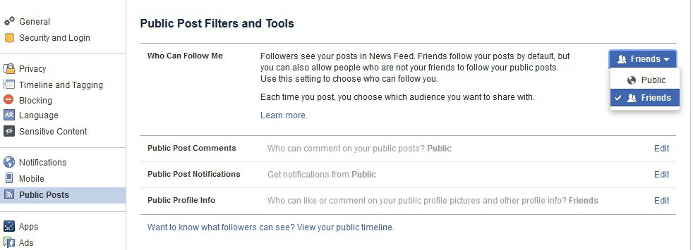 Facebook Who Can Follow Me make facebook profile private