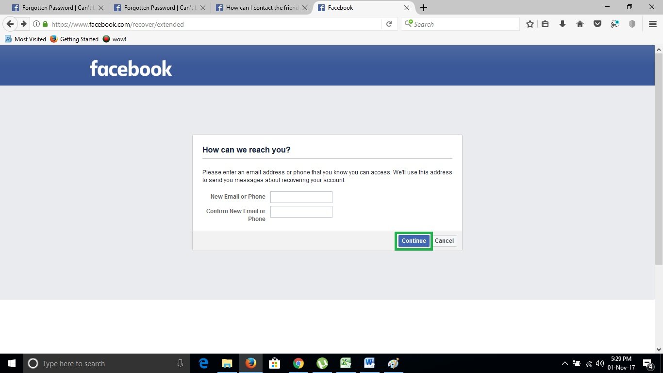 how facebook can reach you to recover hacked facebook account