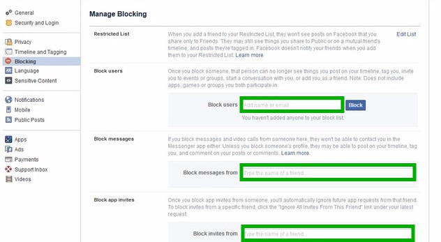 Manage Facebook Block make facebook profile private