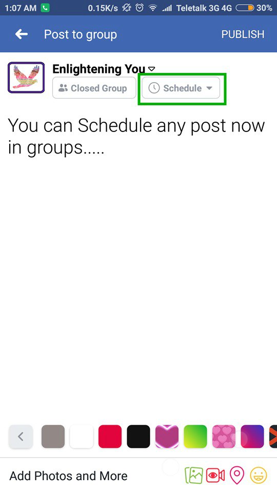 schedule post in facebook groups new facebook features