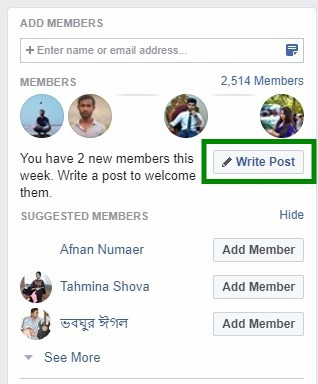 write welcome post facebook group new facebook features