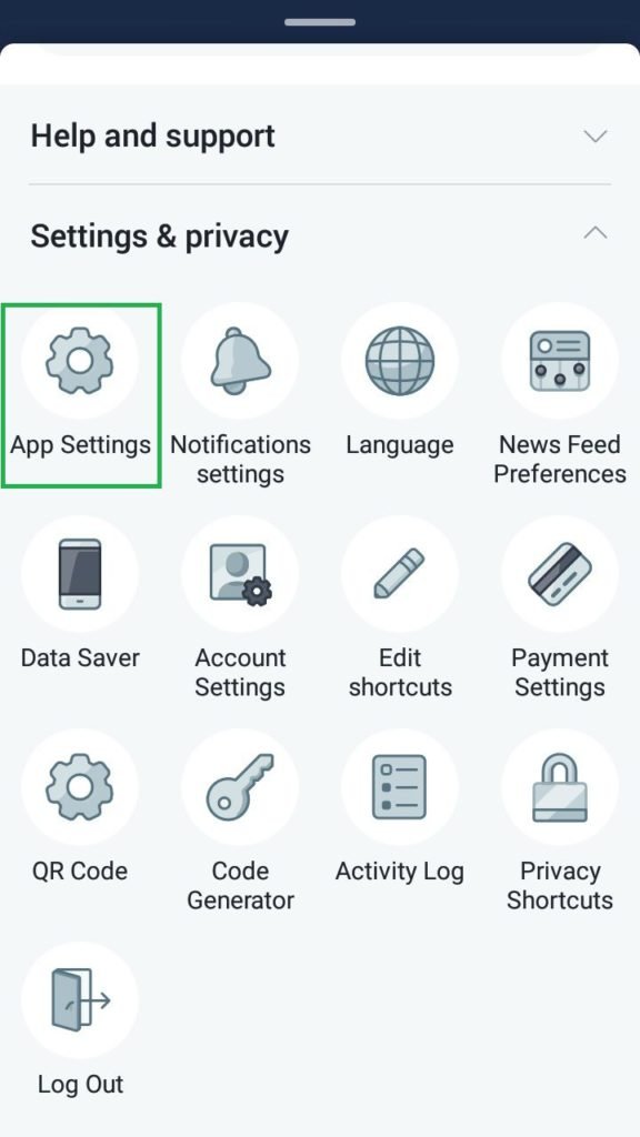 android app setting for facebook video settings